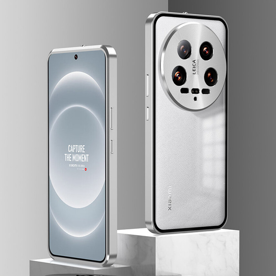 Case for Xiaomi 14 Ultra, Magnetic Dual Glass, silver