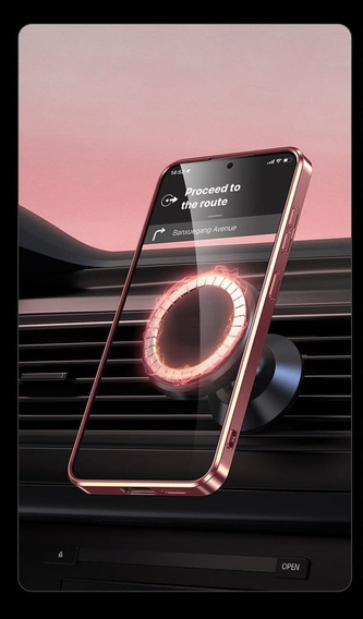 Case for Samsung Galaxy A56, Electro MagSafe, pink rose gold + Screen Glass