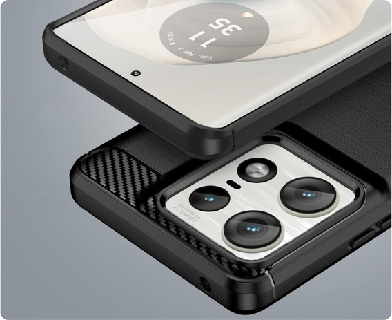 Case for Motorola Edge 50 Pro, Carbon, black