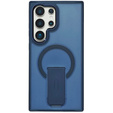 Case for Samsung Galaxy S25 Ultra, Kickstand Matt Case, for MagSafe, blue + Screen protector