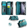 Case CASEME for Samsung Galaxy Z Fold6 5G, RFID Leather Wallet, with shoulder strap, green