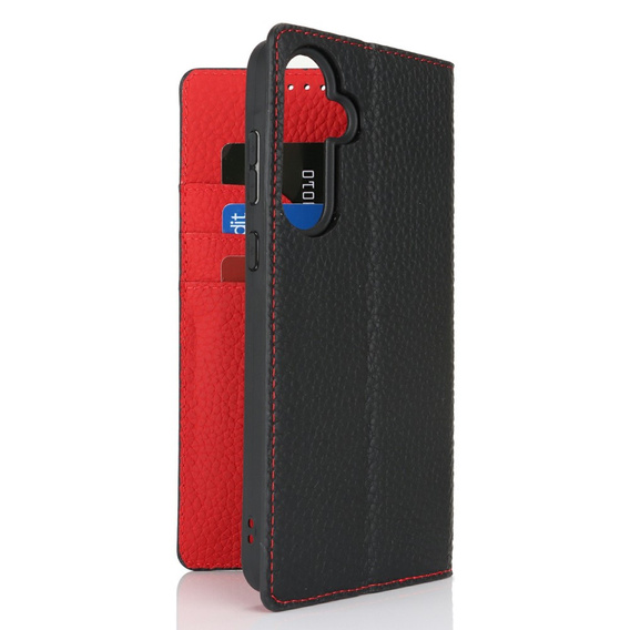 Flip case for Samsung Galaxy S25, Litchi Skin Grain, black