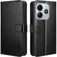Flip case for Xiaomi Redmi Note 14 5G, Crazy Horse Wallet, black