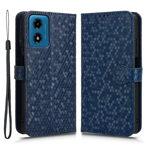Flip case for Motorola Moto G24 / G24 Power / G04, Wallet Rhombus, blue
