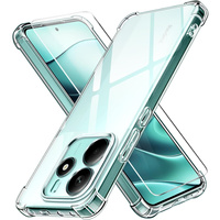 Case for Xiaomi Redmi Note 14 5G, Erbord Dropproof, transparent + Glass