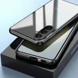 Case for Samsung Galaxy A17 5G, Magnetic Dual Glass, transparent with black sides