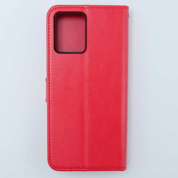 Flip case for Motorola Moto G54 5G, Crazy Horse Wallet, red
