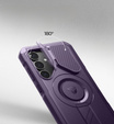Armored case for Samsung Galaxy S25+ Plus, Dexnor CamProtect MagSafe, purple (Two frames)