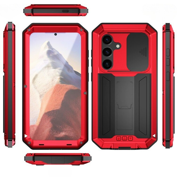 Armored case for Samsung Galaxy S24, R-JUST, red