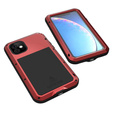 Love Mei Case for iPhone 11, armored with glass, red
