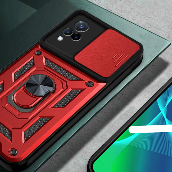 Case for Vivo V21 5G, CamShield Slide, red