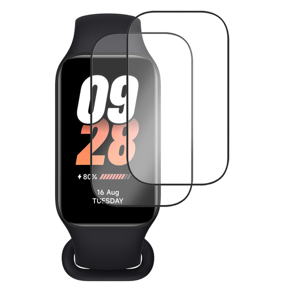 2x ERBORD Hybrid Glass for Xiaomi Smart Mi Band 8 Active