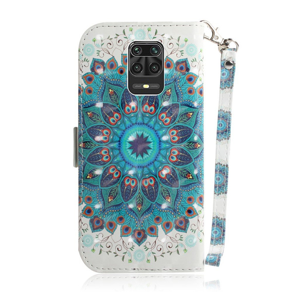 Flip case for Xiaomi Redmi Note 9S / 9 Pro / 9 Pro Max, mandala, white