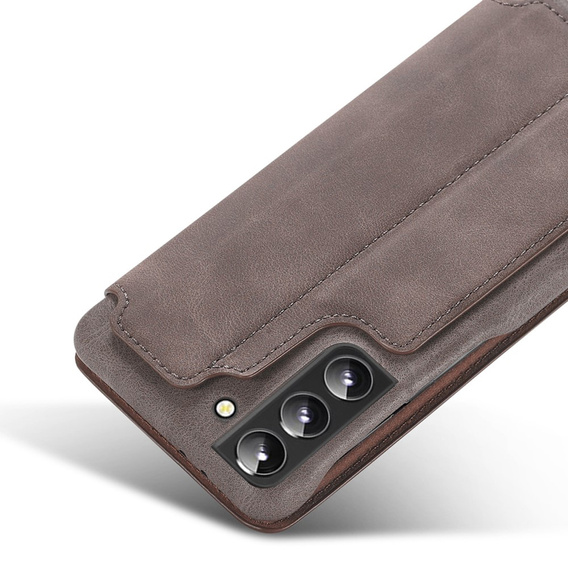 Flip case for Samsung Galaxy S22+ Plus 5G, LC.IMEEKE, coffee