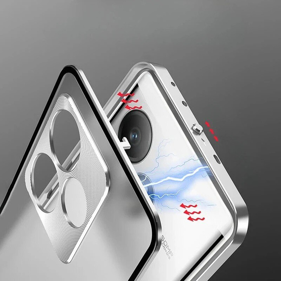 Case for Realme GT 6 / 6T, Frame Case, silver