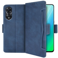 Flip case for Oppo A98 5G, Card Slot, blue
