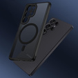 Case for Samsung Galaxy S25 Ultra, for MagSafe, ERBORD Matt Case, black + Screen Glass