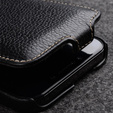 MELKCO flip case for iPhone 15, leather, flip, black