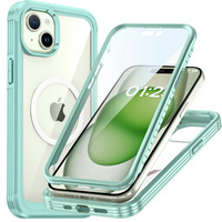 Case for iPhone 15 Plus, Armor Full Protect 360° to MagSafe, screen glass, green