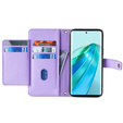 Flip case for Honor Magic5 Lite, Wallet Zipper Pocket, purple