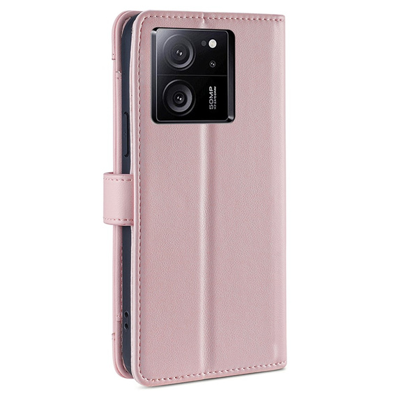 Flip case for Xiaomi 13T / 13T Pro / Redmi K60 Ultra Wallet Zipper Pocket, Wallet Zipper Pocket, pink