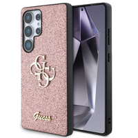 GUESS Case for Samsung Galaxy S25 Ultra, 4G Big Metal Logo, pink