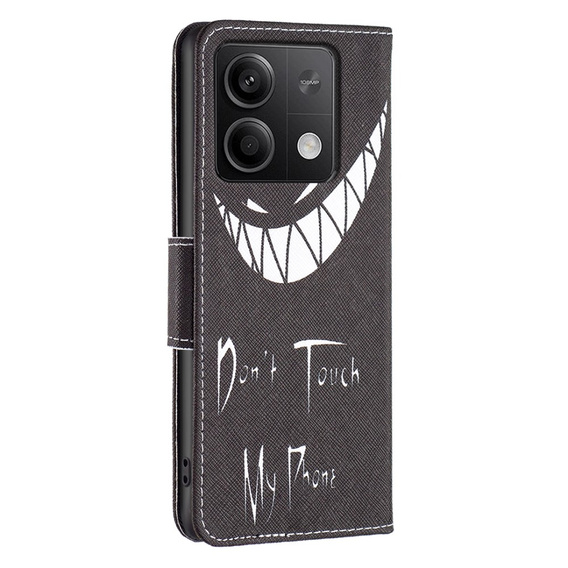 Flip case for Xiaomi Redmi Note 13 5G, Wallet, Don't Touch My Phone black