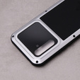 Love Mei Case for Samsung Galaxy A54 5G, armored with glass, silver