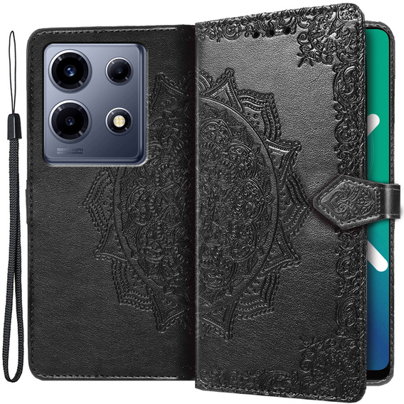 Flip case for Infinix Note 30 VIP, Mandala, black