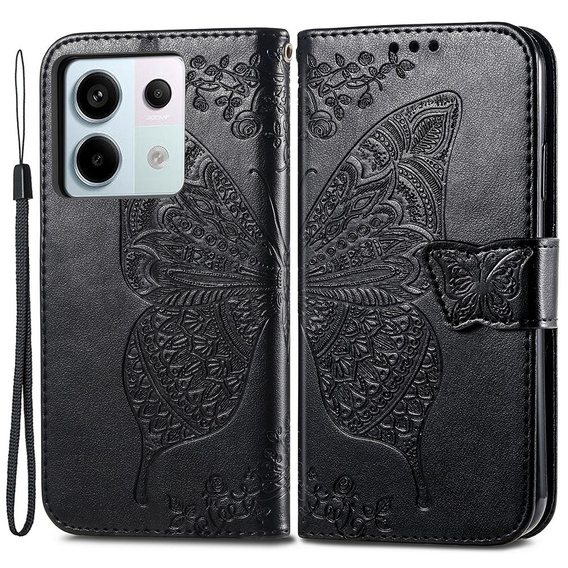 Flip case for Xiaomi Redmi Note 13 Pro 5G, Butterfly, black