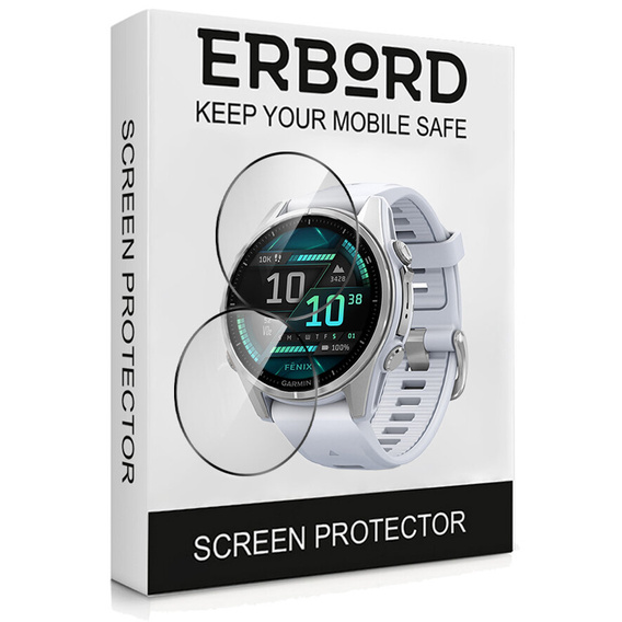 2x ERBORD Hybrid Glass for Garmin Fenix 8 43mm