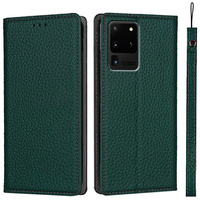 Leather case for Samsung Galaxy S20 Ultra, ERBORD Grain Leather, green
