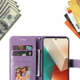 Flip case for Xiaomi Redmi Note 13 5G, Mandala, purple
