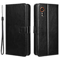 Flip case for Samsung Galaxy Xcover 7, Crazy Horse Wallet, black