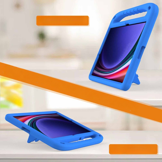 Children's Case for Samsung Galaxy Tab S9 FE+, Children's Case with Handle, blue