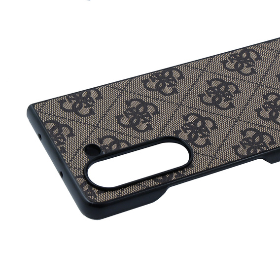 GUESS Case for Samsung Galaxy Z Fold 5, 4G Charms Collection Hardcase, brown