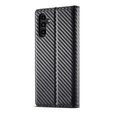 LC.IMEEKE flap case for Samsung Galaxy A17 5G, carbon textured, black