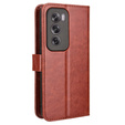 Flip case for Oppo Reno 12, Crazy Horse Wallet, brown