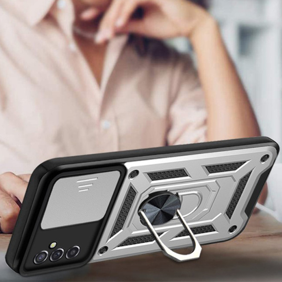 Case for Samsung Galaxy A14 4G/5G, CamShield Slide, silver