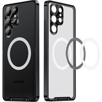 Camera Protection Case for Samsung Galaxy S23 Ultra, CamShield MagSafe, transparent / black