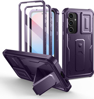 Armored case for Samsung Galaxy S24 FE, Dexnor Full Body (Two Frames), purple