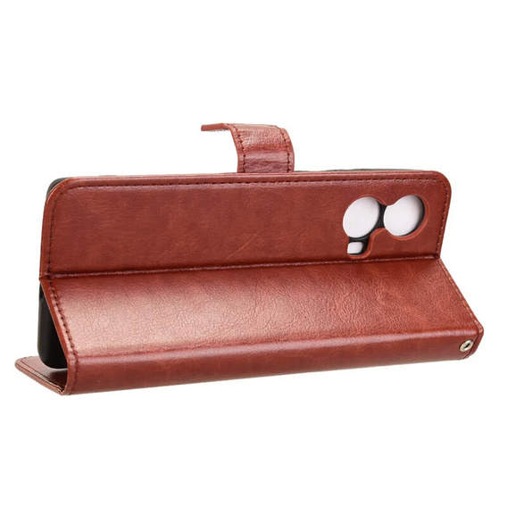 Flip case for Motorola Moto G85, Crazy Horse Wallet, brown