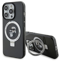 Karl Lagerfeld Ring Stand Karl & Choupette MagSafe Case for iPhone 15 Pro
