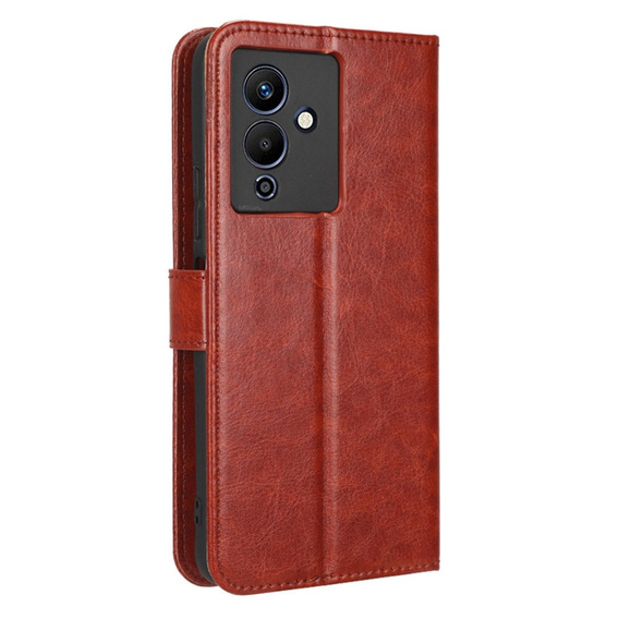 Flip case for Infinix Note 12 5G, Crazy Horse Wallet, brown
