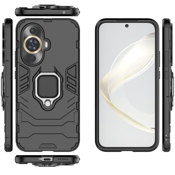 Case for Huawei Nova 11, Kickstand Ring, black
