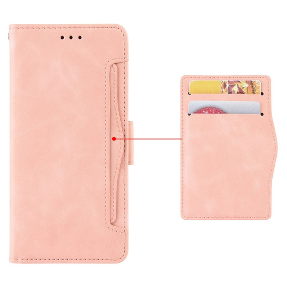 Flip case for Oppo Reno 13 Pro, Card Slot, pink