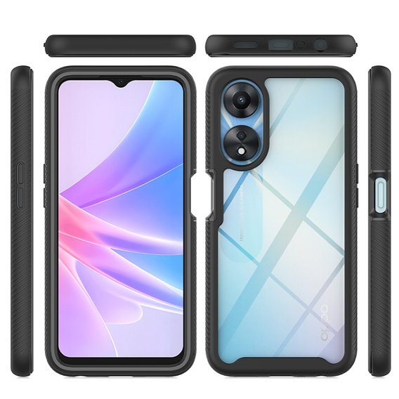 Case for Oppo A78 5G, Shockproof, with film, black