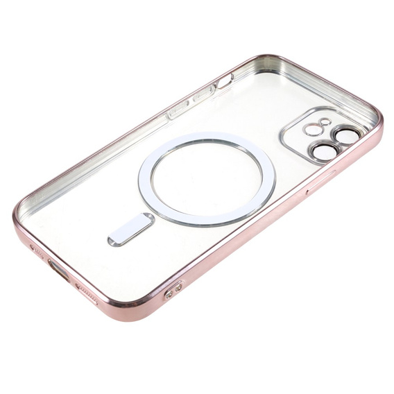 Case for iPhone 12, Electro MagSafe, pink + Screen Glass