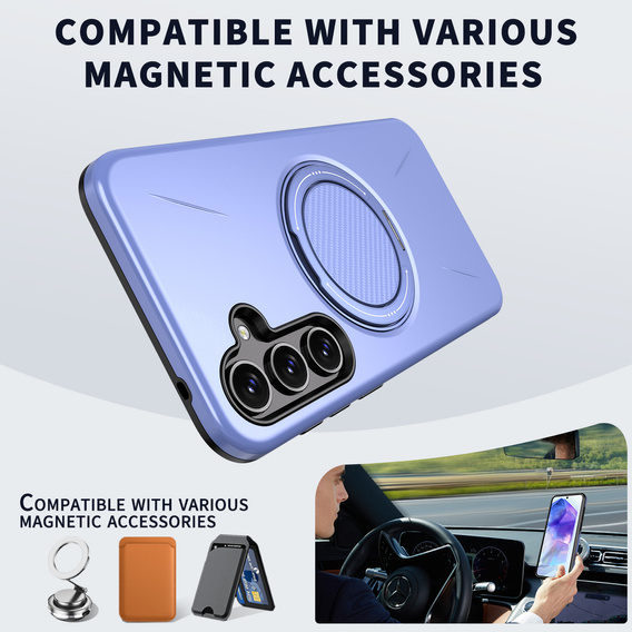 MagSafe case with stand for Samsung Galaxy A57 5G, purple