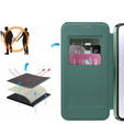 Flip case for Samsung Galaxy A56, RFID Wallet MagSafe CamShield, green